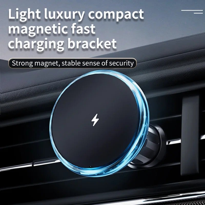 Bluejw 15W Magnetic Wireless Car Charger Mount - M6 Compatible Fast Charging Phone Holder Stand for Automobile Air Vent - iPhone & Android - Image 3